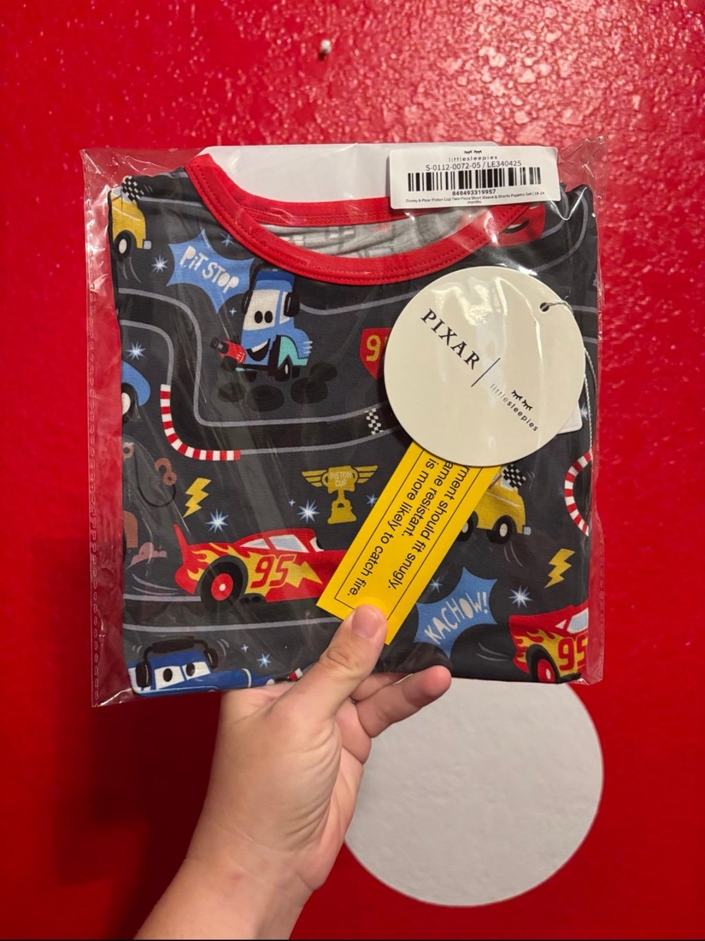 Little sleepies Pixar Cars Piston Cup Two-Piece Short Sleeve & Shorts Pajama Set